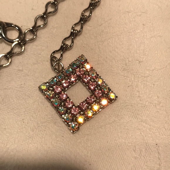 Square Gem chain belt, 38” - Picture 4 of 8